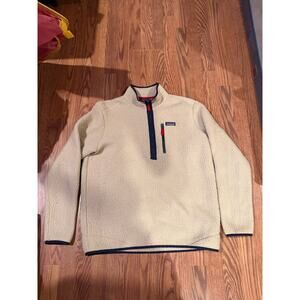 Vintage Patagonia Sherpa Quarter Zip Cream Men’s Large